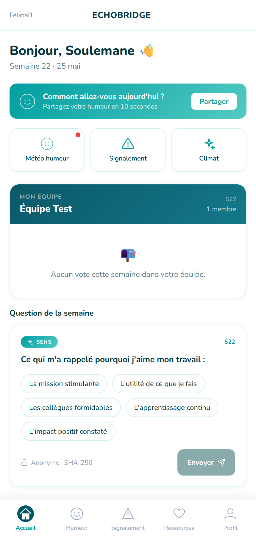 Accueil manager